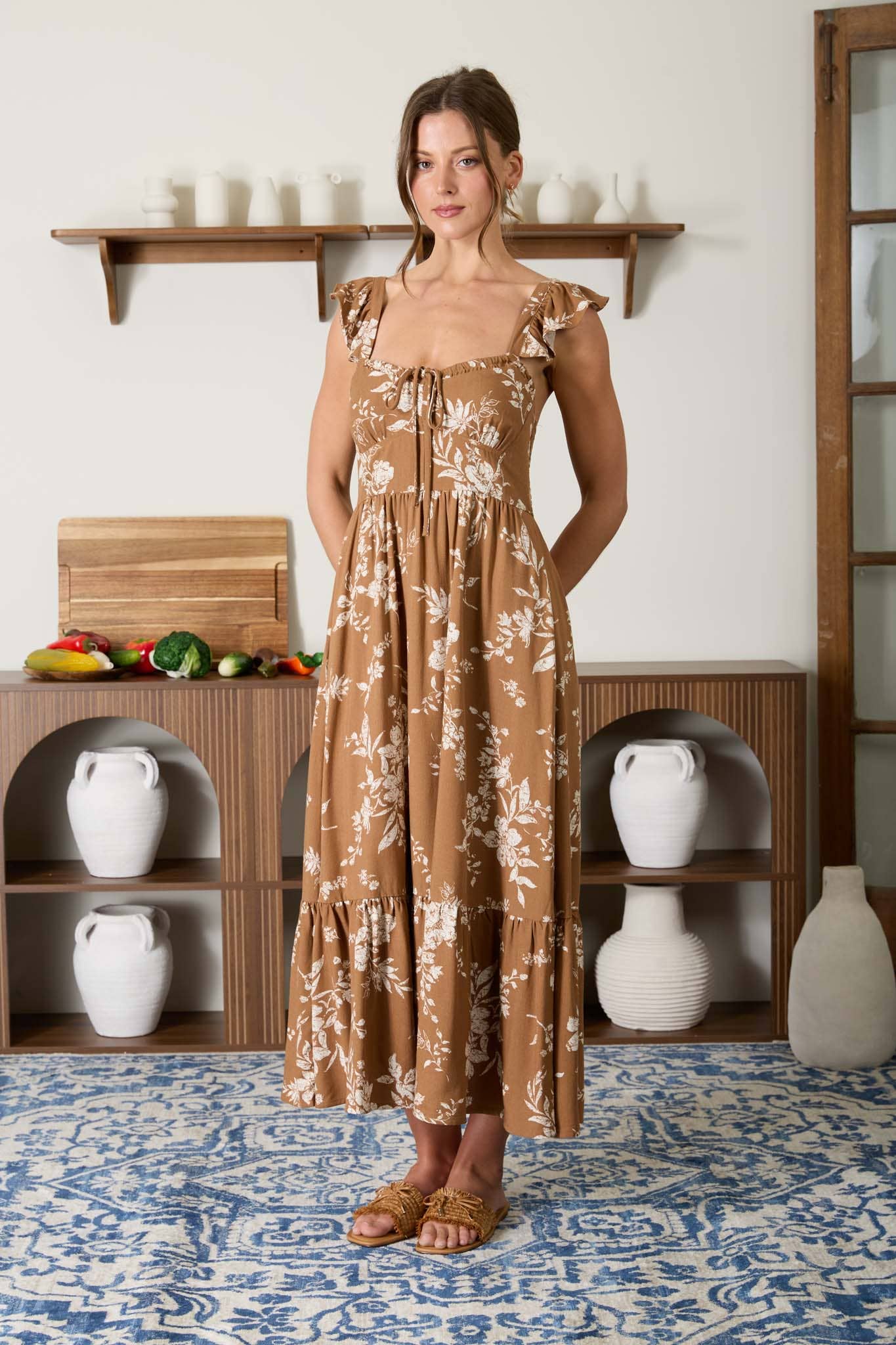 Coastal Wildflower Midi Dress