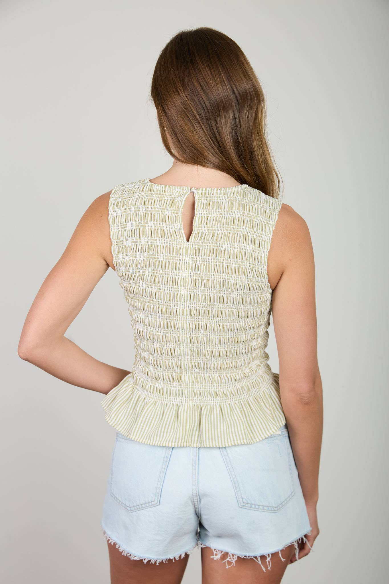 Driftwood Smocked Top